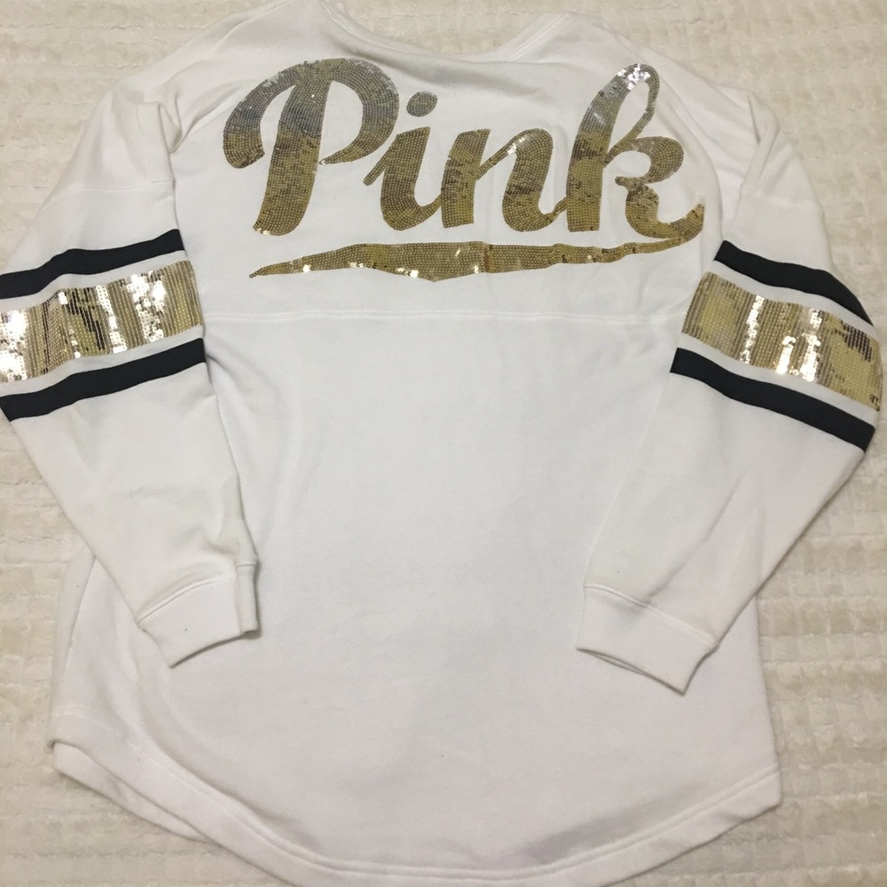 PINK sequin over sized sweater